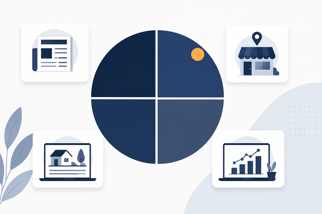Trois paliers budget netlinking immobilier : TPE locale, agence multi-villes régionale, plateforme nationale