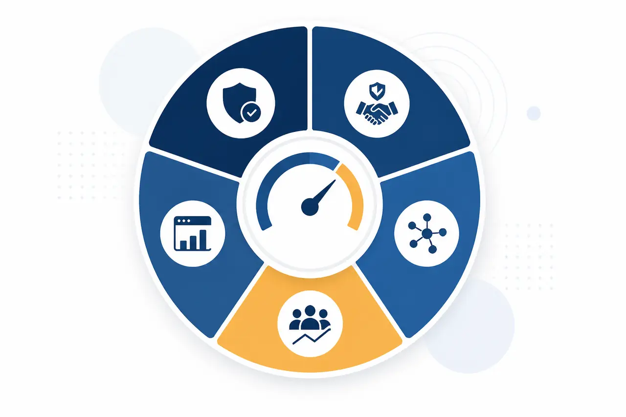 Le Develscore Develink croise cinq dimensions pour évaluer la qualité SEO des sites partenaires