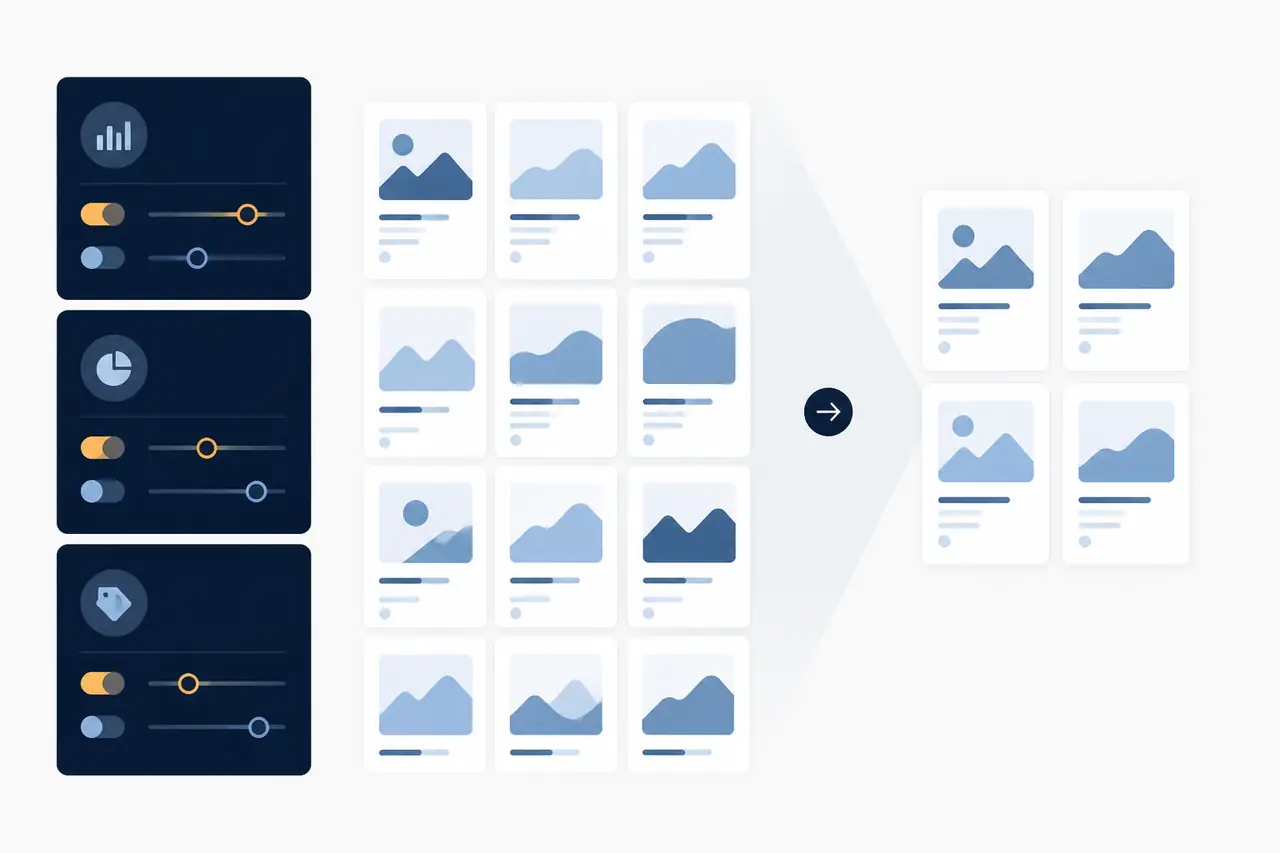 Filtres avancés Ereferer : Trust Flow, trafic, thématique, langue pour calibrer ton budget